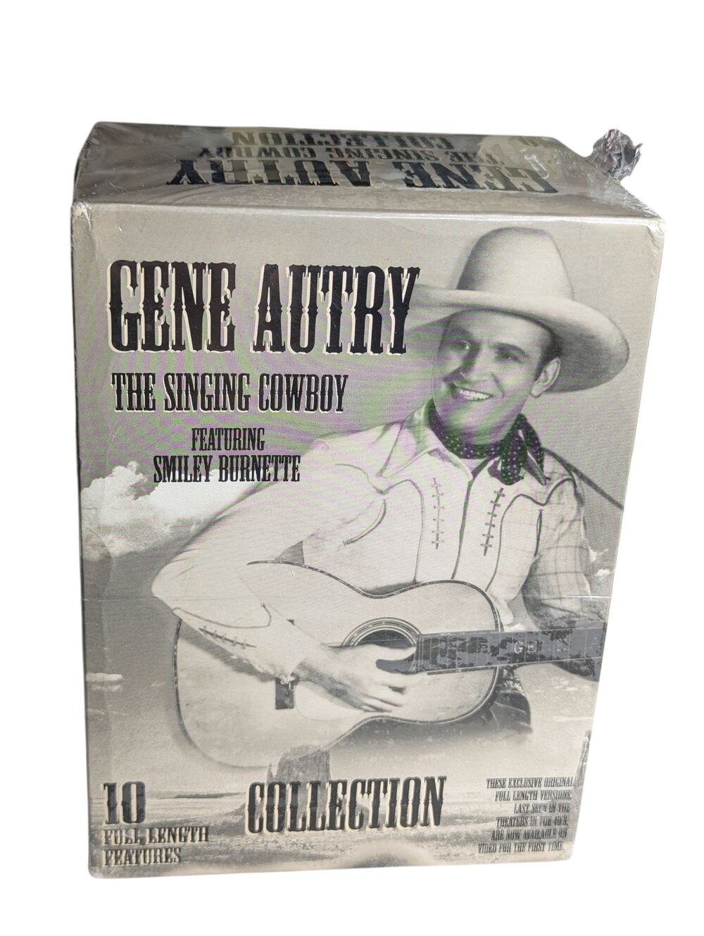 Vintage 1996 Gene Autry 5 VHS Tapes/10 Movie Box Set Collection NEW/SEALED